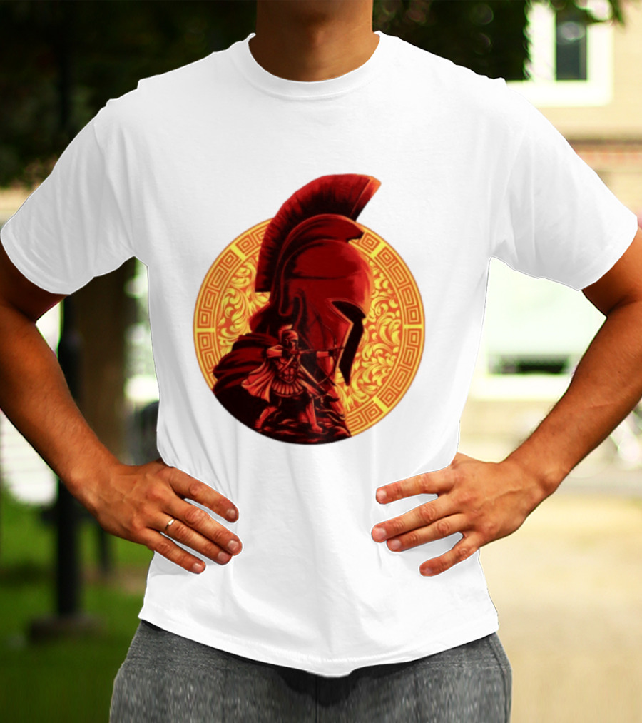 The Odyssey Spartan Warrior Archer Greek Helmet Mythology Heroic T-Shirt