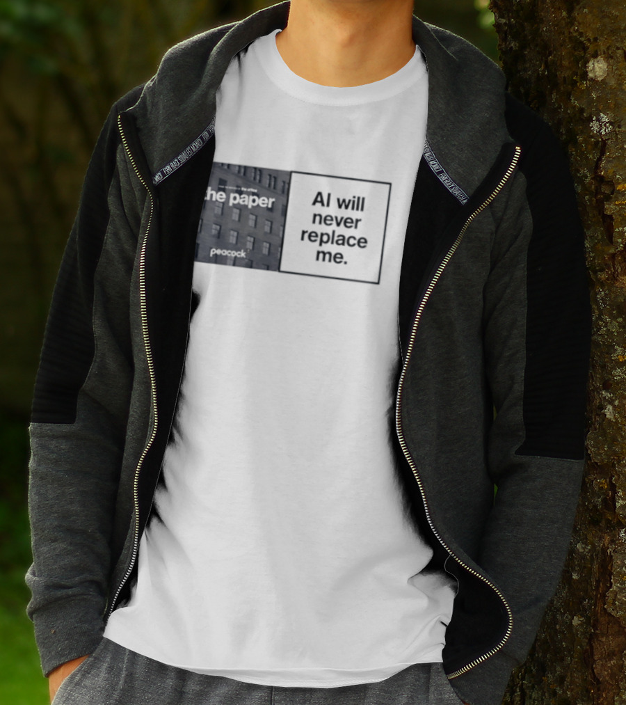 The Paper AI Will Never Replace Me T-Shirt