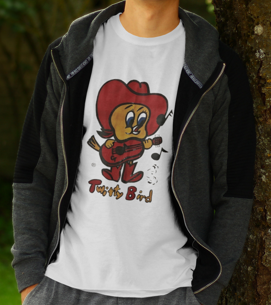 Twitty Bird Cowboy Musician Playing Guitar T-Shirt