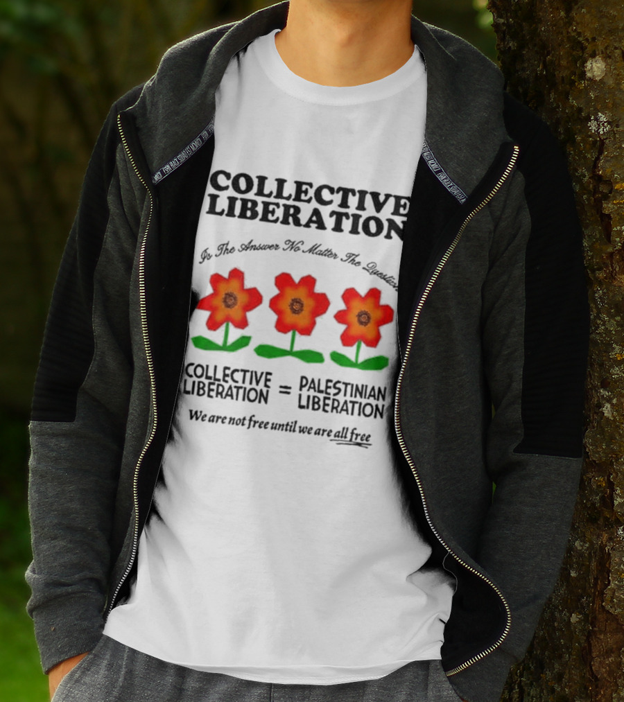 Zayn CHNGE X Anees Collective Liberation Palestinian Equality Floral Message T-Shirt