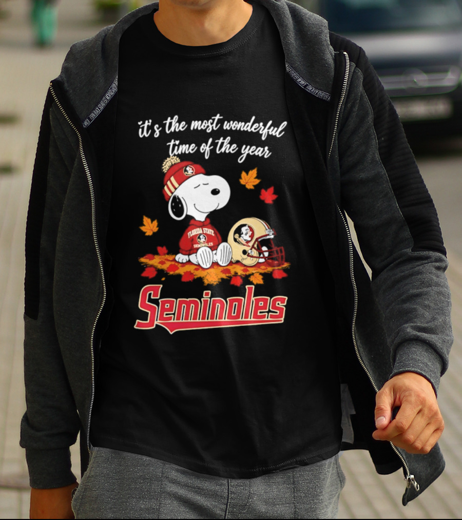 It's The Most Wonderful Time Of The Year Snoopy Florida State Seminoles T-Shirt