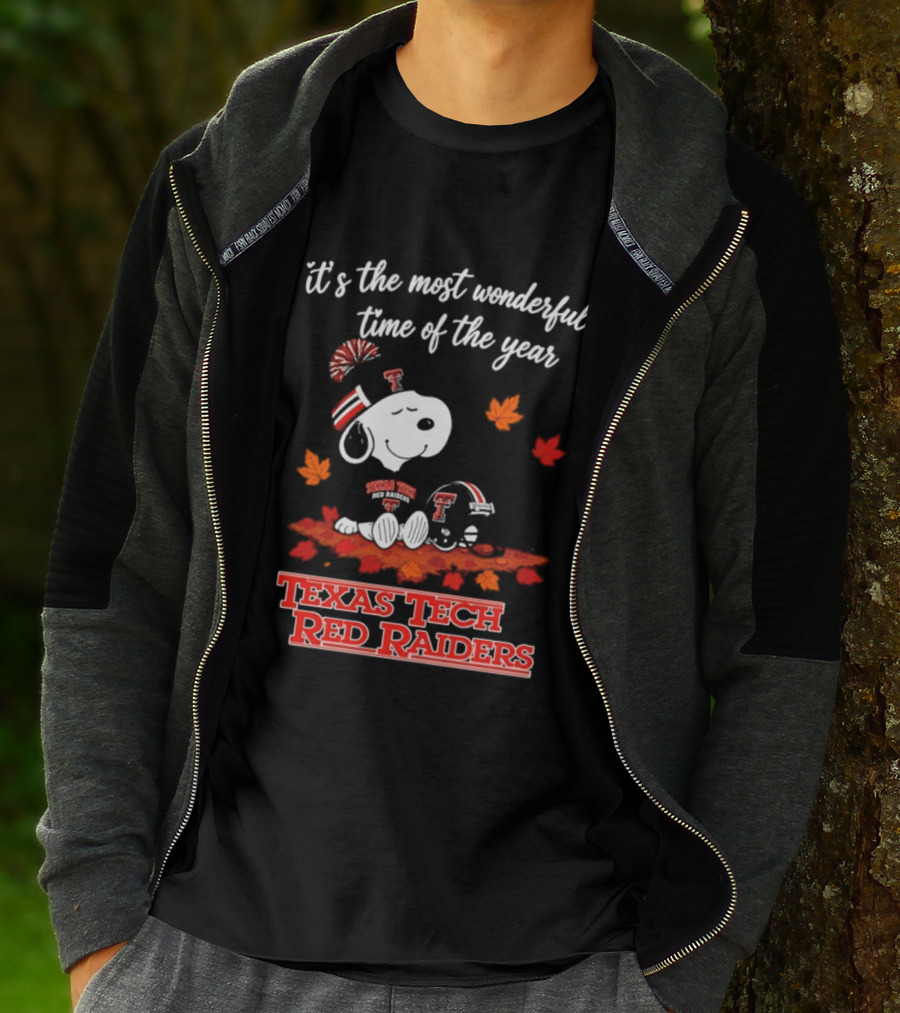 It's The Most Wonderful Time Of The Year Snoopy Texas Tech Red Raiders 2026 Halloween T-Shirt
