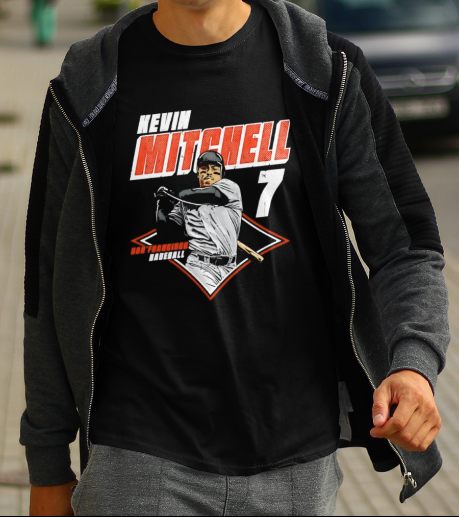 Kevin Mitchell 7 San Francisco Giants Baseball Diamond T-Shirt