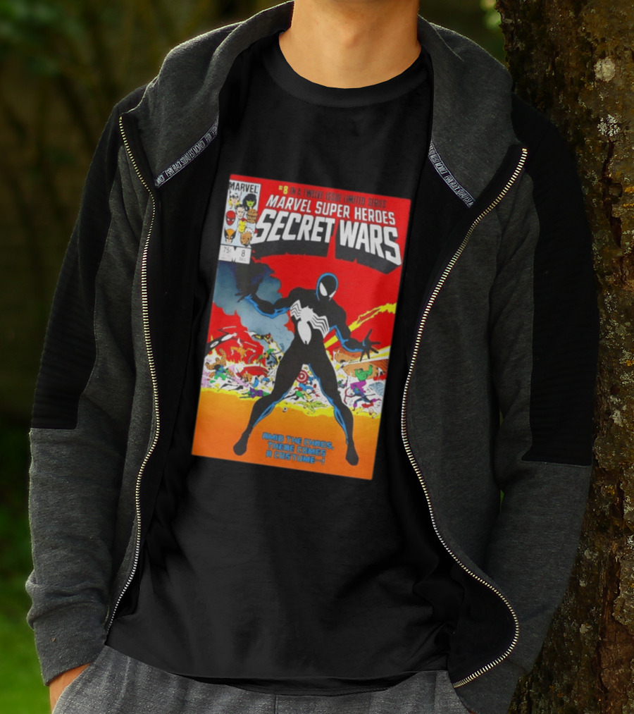 Marvel Super Heroes Secret Wars Number 8 Black Costume Amid The Chaos There Comes A Costume T-Shirt