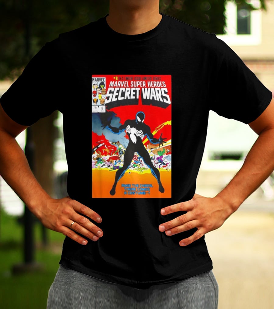 Marvel Super Heroes Secret Wars Number 8 Black Costume Amid The Chaos There Comes A Costume T-Shirt