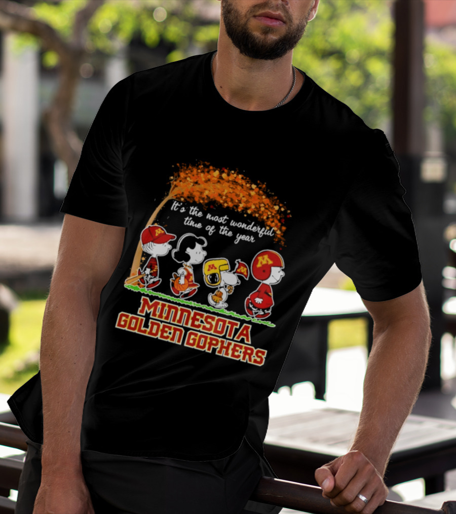 Minnesota Golden Gophers Peanuts It's The Most Wonderful Time Of The Year Halloween 2026 T-Shirt