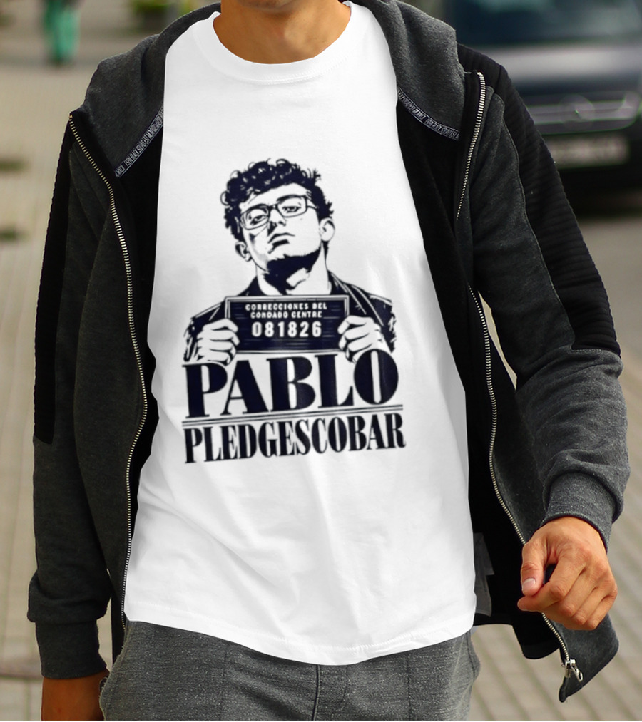 Agostino Abbatiello Pablo Pledgescobar Shot 081326 White Out T-Shirt