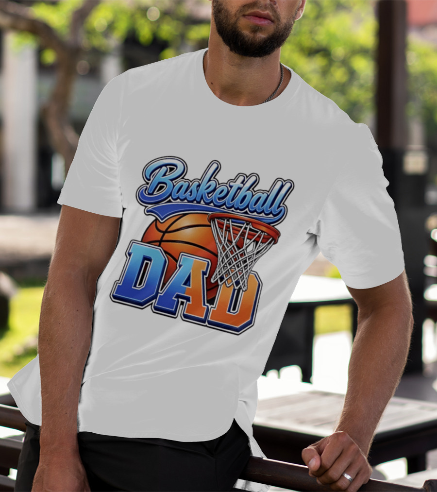 Basketball Dad Father Hoops Sports Fan Basketball Gift Dad T-Shirt