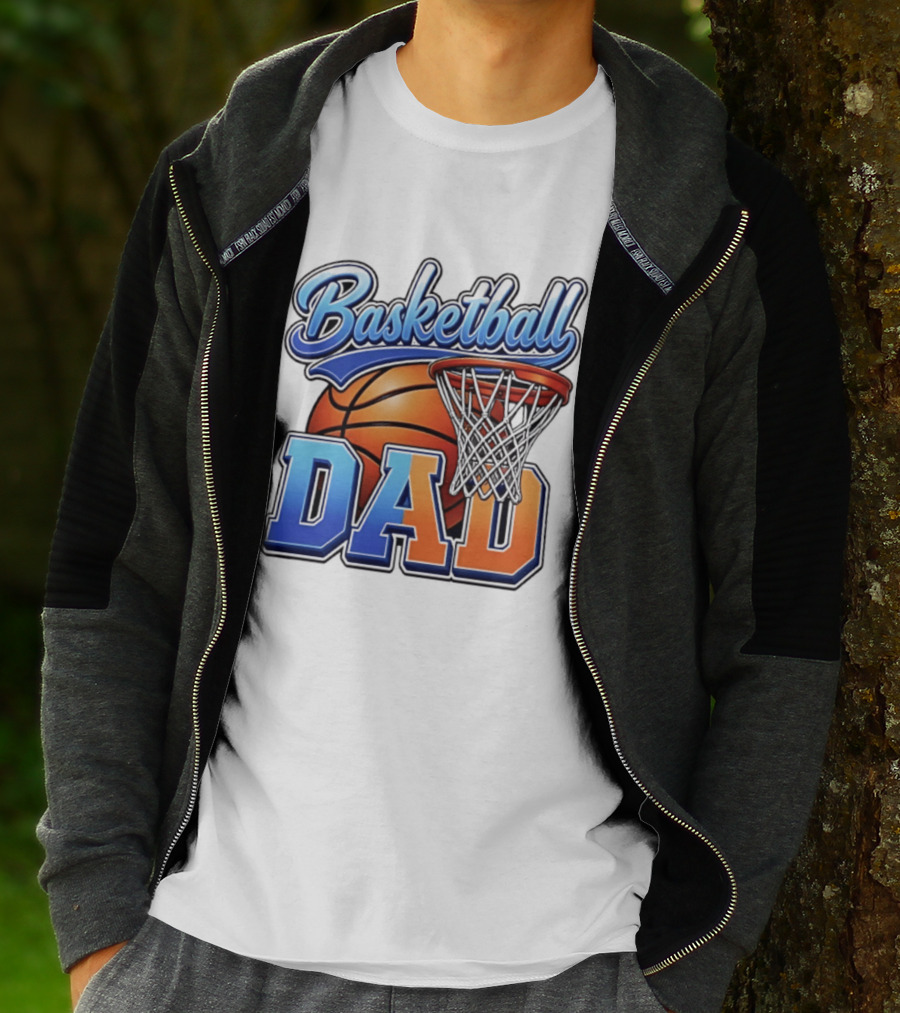 Basketball Dad Father Hoops Sports Fan Basketball Gift Dad T-Shirt