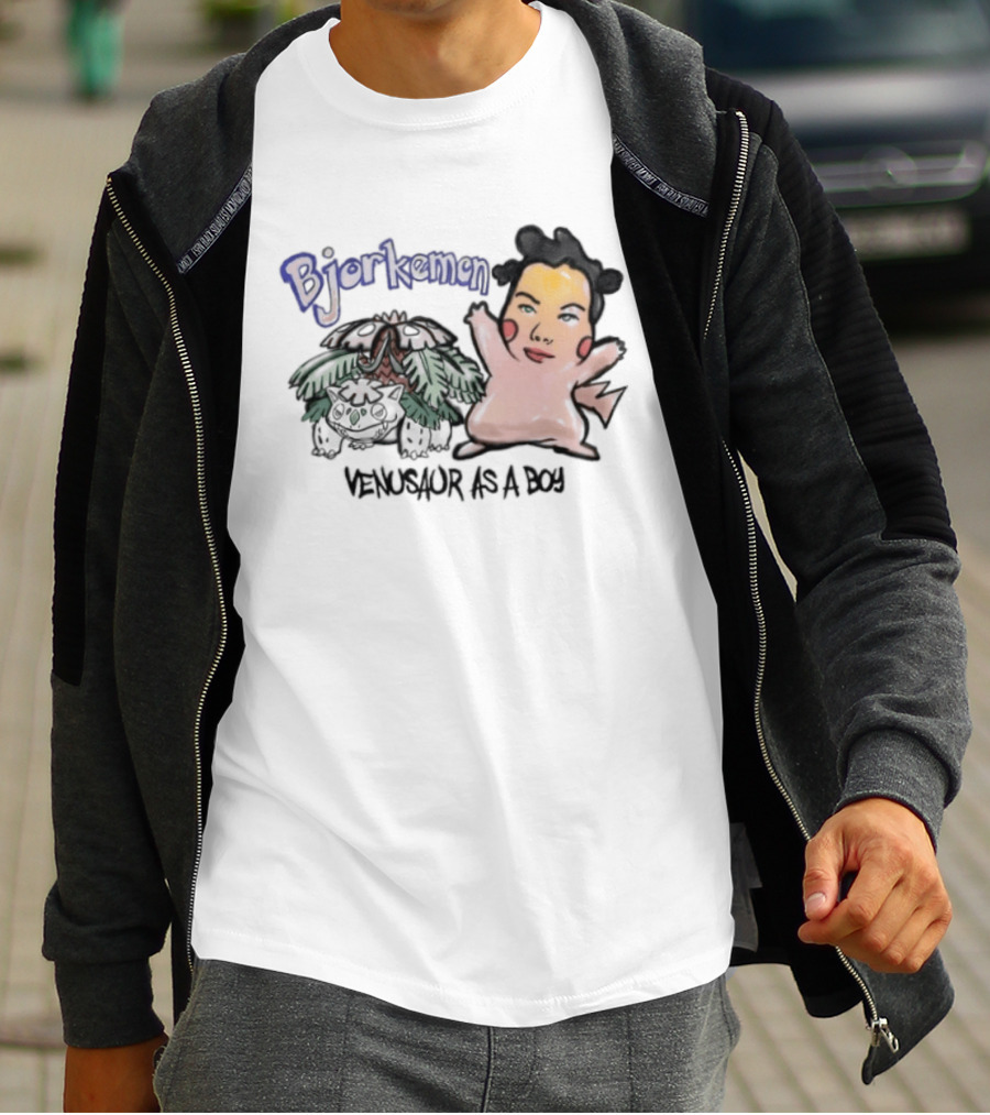Bjorkemon Venusaur As A Boy Bootleg Bjork Pokemon T-Shirt