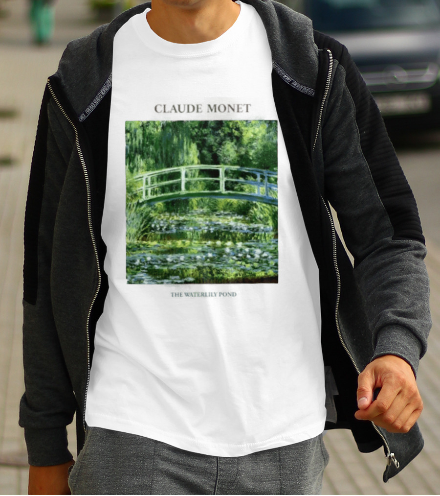 Claude Monet The Waterlily Pond Painting Scenic Landscape T-Shirt