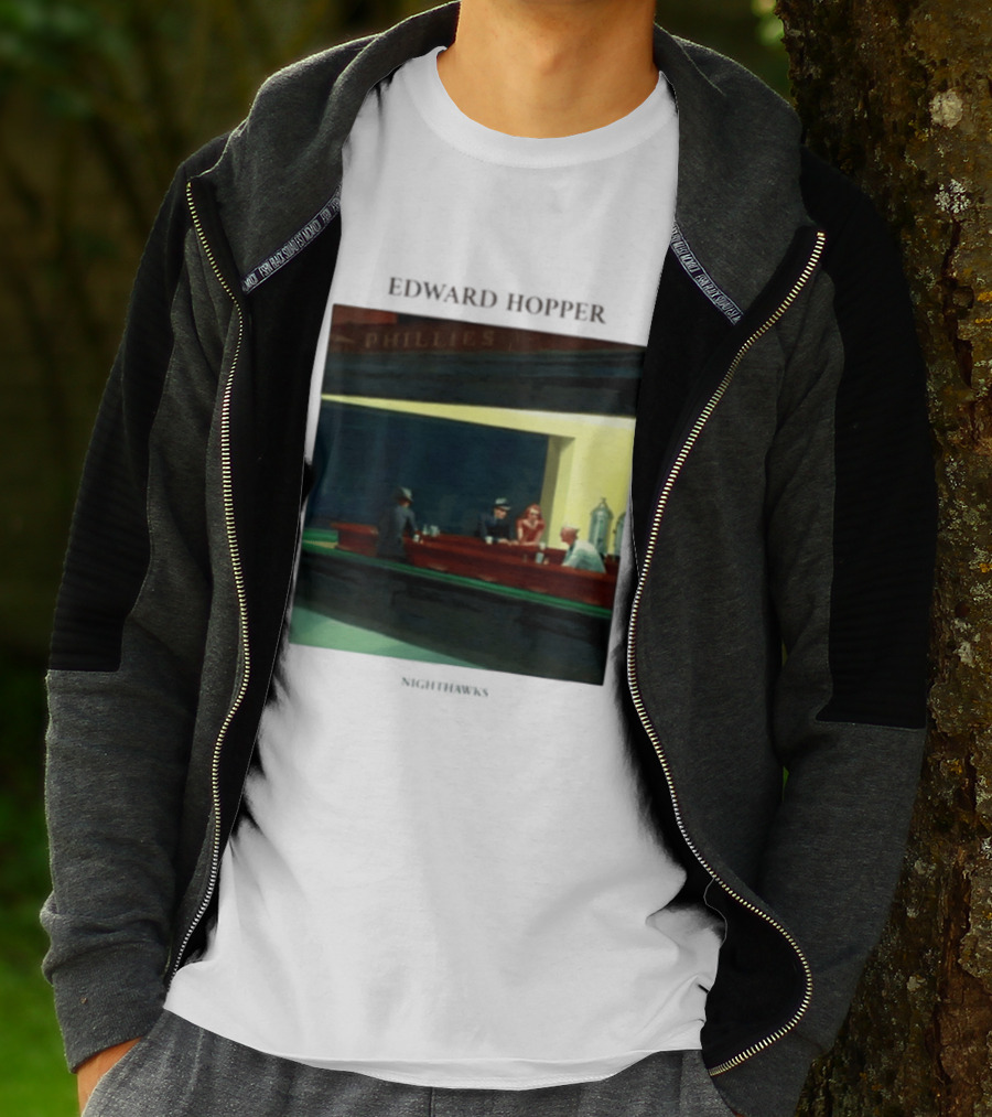 Edward Hopper Nighthawks Phillies Painting T-Shirt