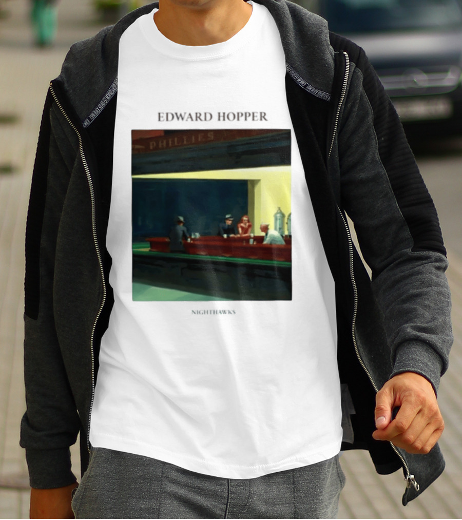 Edward Hopper Nighthawks Phillies Painting T-Shirt