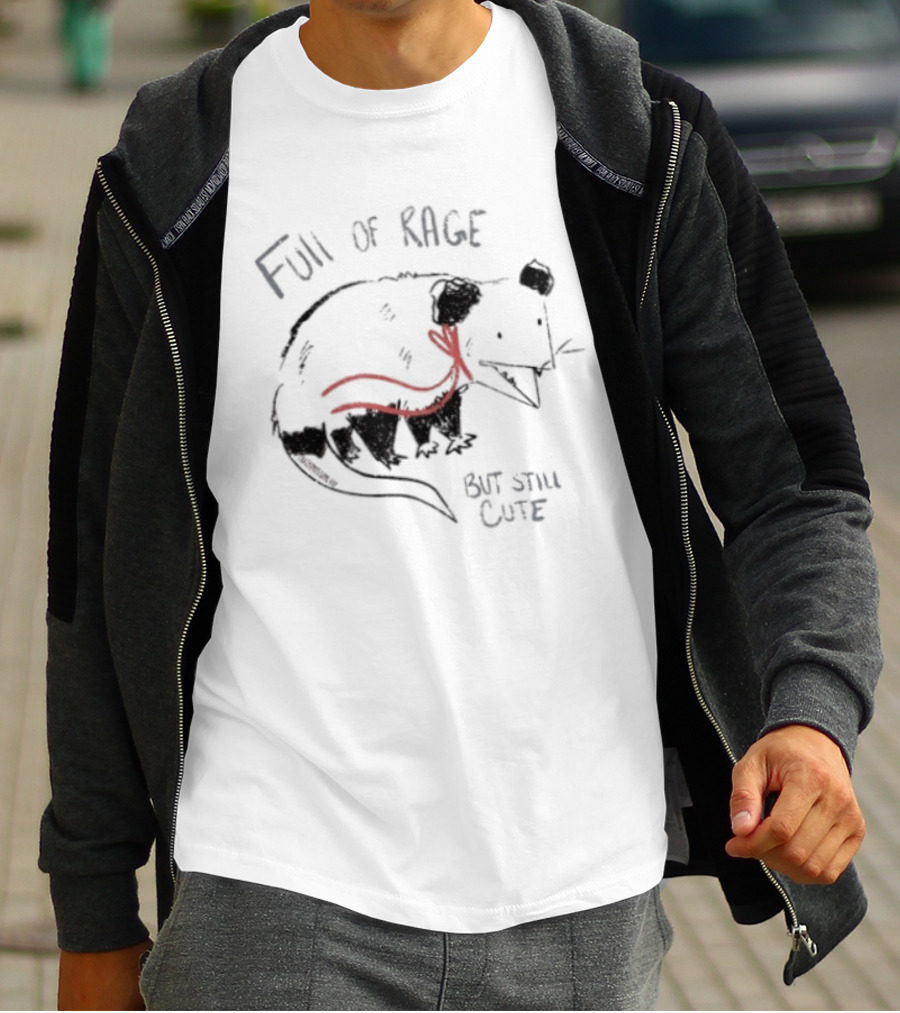 Full Of Rage But Still Cute Opossum With Red Scarf T-Shirt