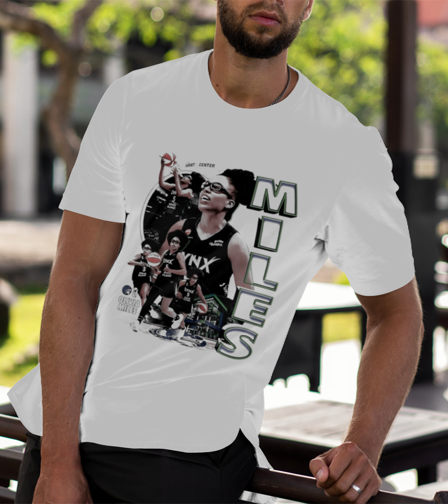 WNBA Olivia Miles Minnesota Lynx 2026 Basketball Collage T-Shirt