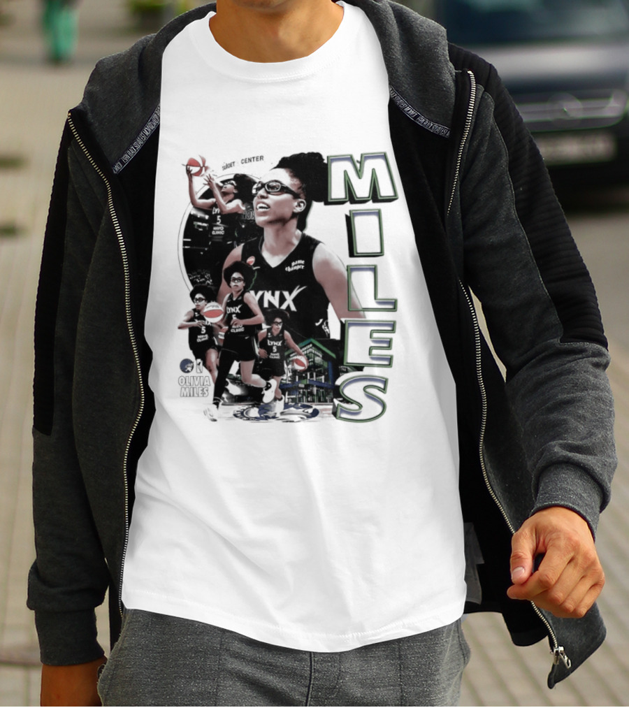 WNBA Olivia Miles Minnesota Lynx 2026 Basketball Collage T-Shirt