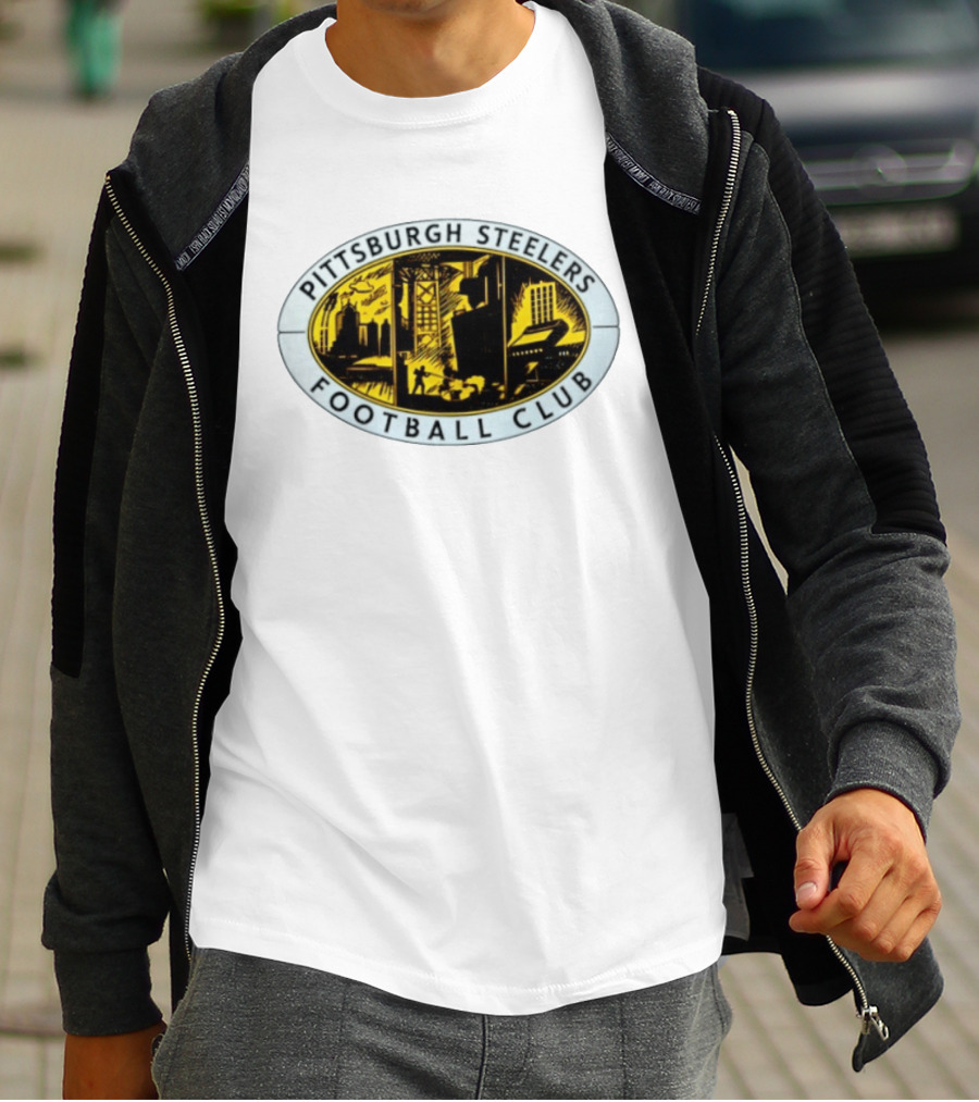 Pittsburgh Steelers Football Club Urban Skyline Distressed T-Shirt