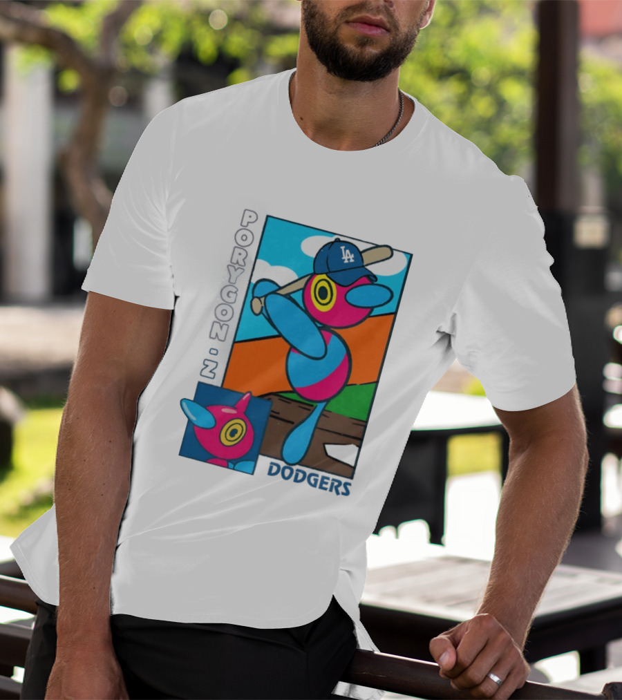 Porygon Z Los Angeles Dodgers Baseball Pokémon T-Shirt