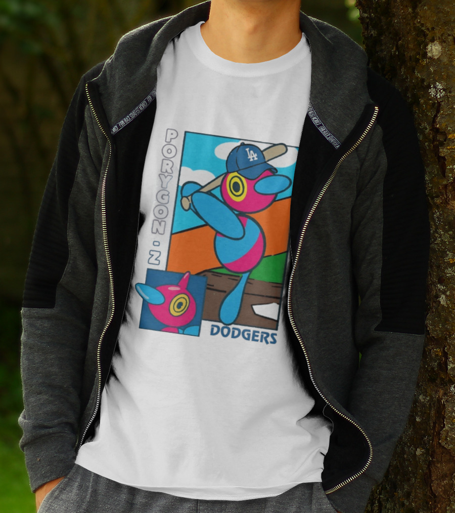 Porygon Z Los Angeles Dodgers Baseball Pokémon T-Shirt