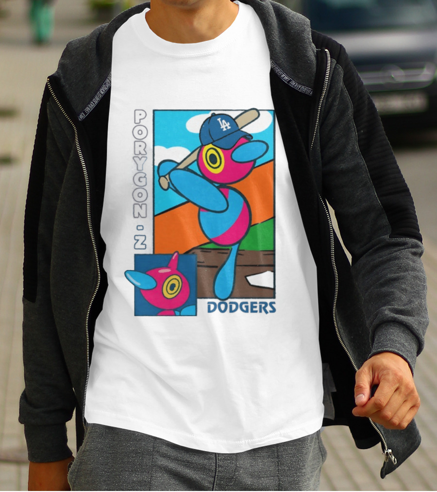 Porygon Z Los Angeles Dodgers Baseball Pokémon T-Shirt