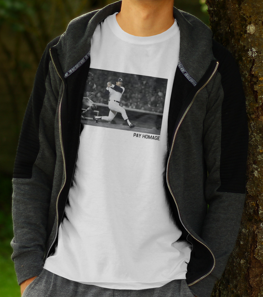 Reggie Jackson New York Yankees Baseball Pay Homage Iconic Swing Moment T-Shirt