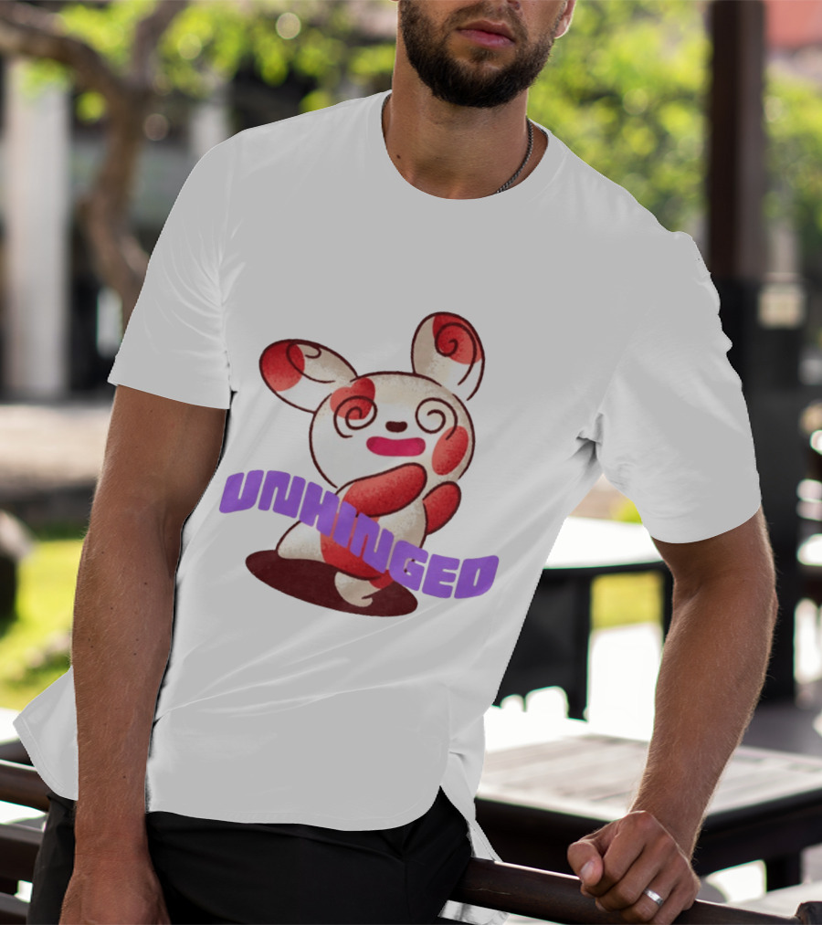 Spinda Unhinged Bunny Rabbit Cartoon Spiral Eyes T-Shirt