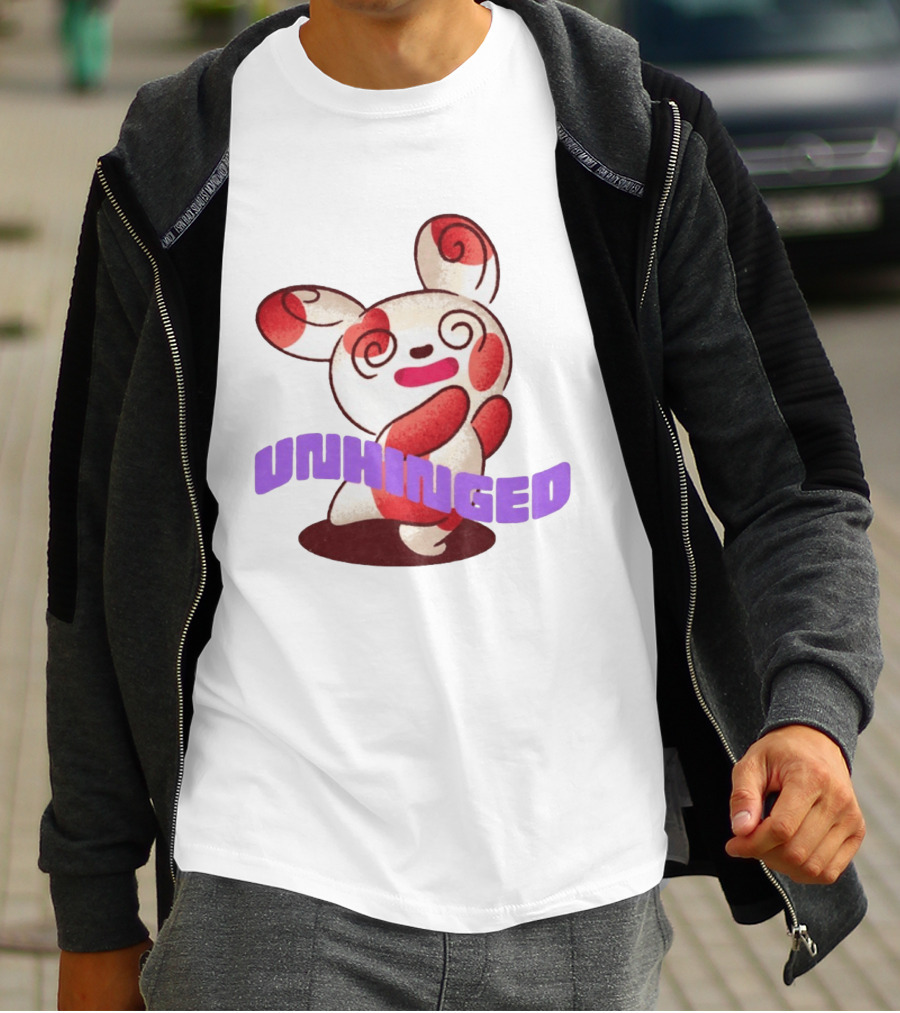 Spinda Unhinged Bunny Rabbit Cartoon Spiral Eyes T-Shirt