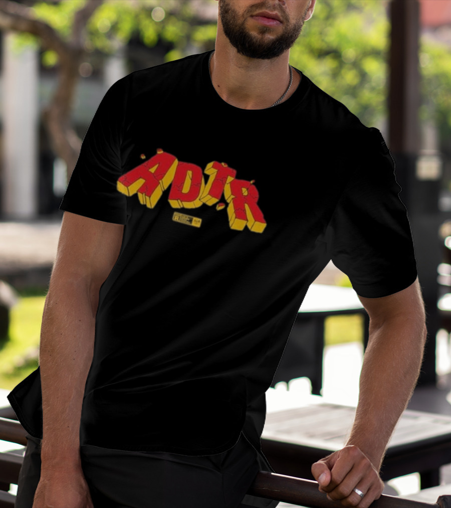 ADTR 2025 Comic Style Logo Vintage R Yellow And Red Block Letters T-Shirt