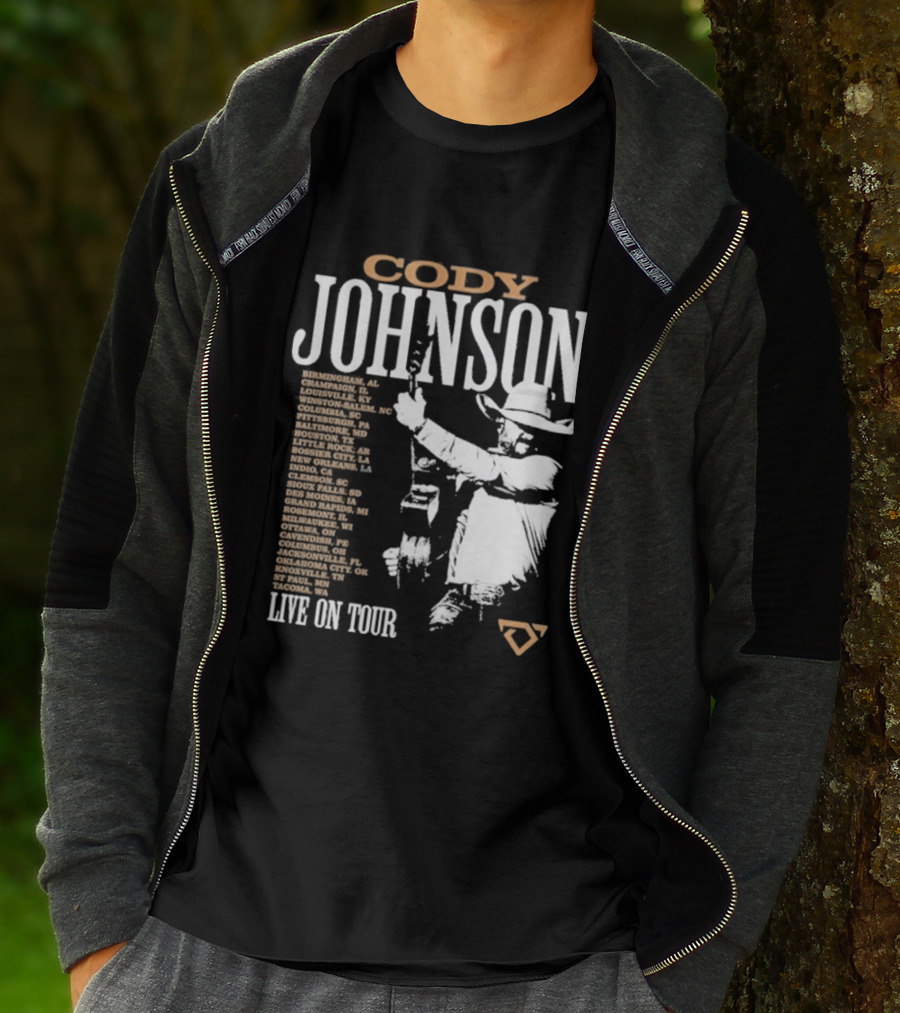 Cody Johnson 2026 Tour Live On Tour Dates And Cities With Cowboy T-Shirt