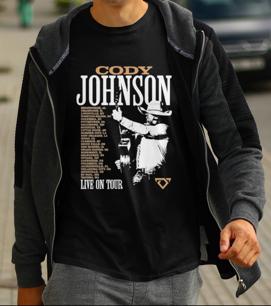 Cody Johnson 2026 Tour Live On Tour Dates And Cities With Cowboy T-Shirt
