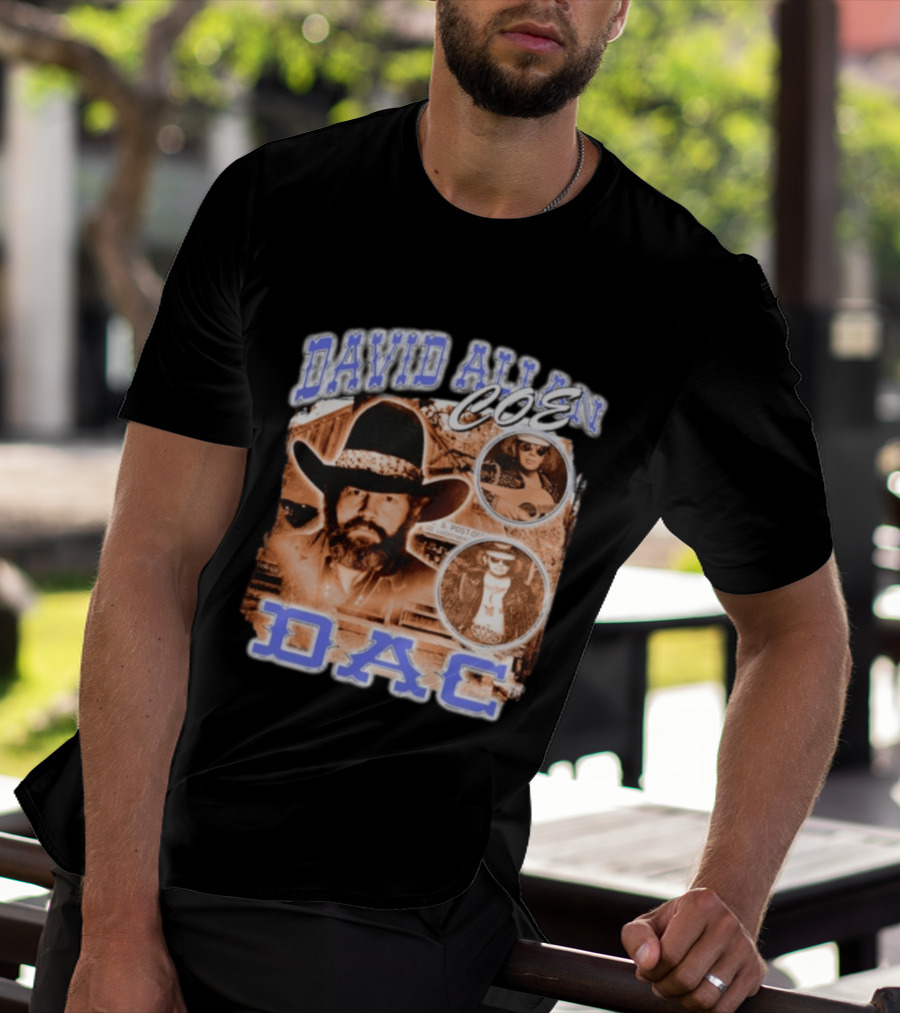 David Allan Coe DAC Cowboy Hat Sunglasses Collage T-Shirt