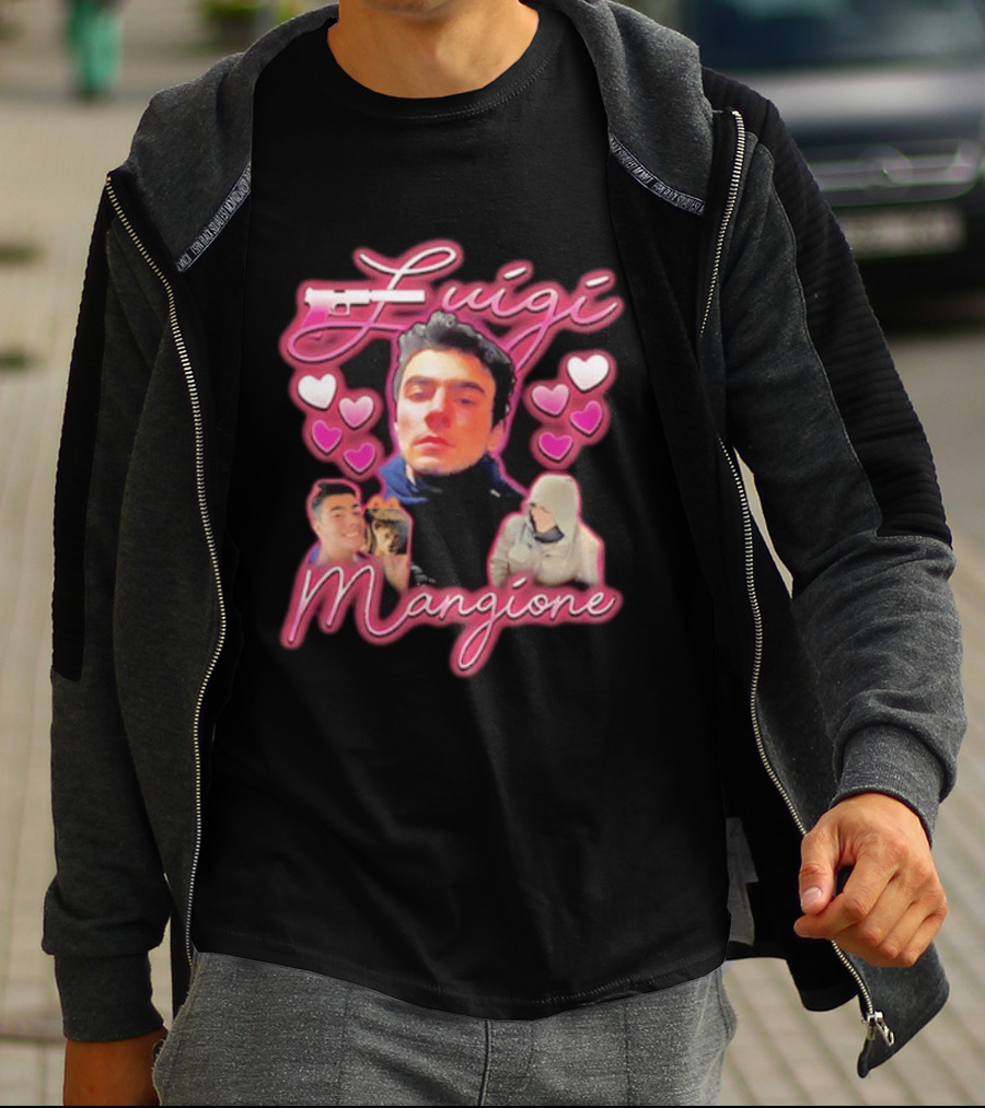 Luigi Mangione Hearts And Gun T-Shirt