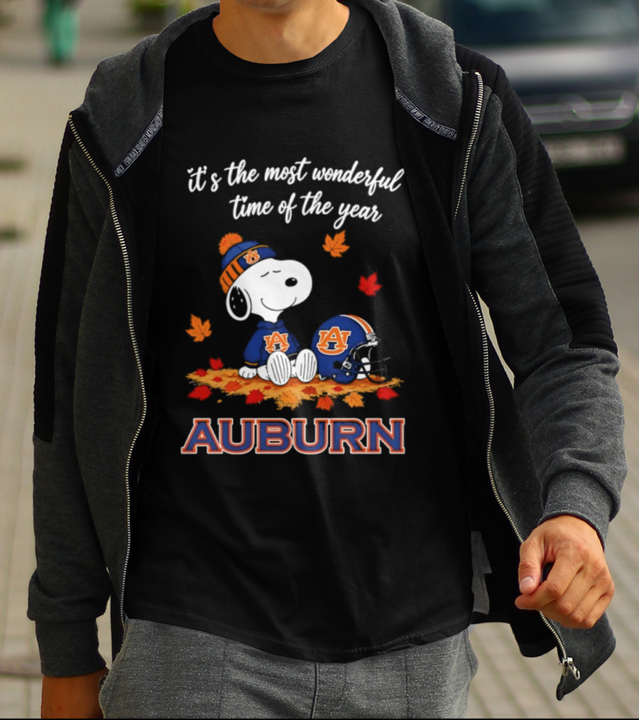 Auburn Tigers Snoopy It's The Most Wonderful Time Of The Year Halloween 2026 T-Shirt