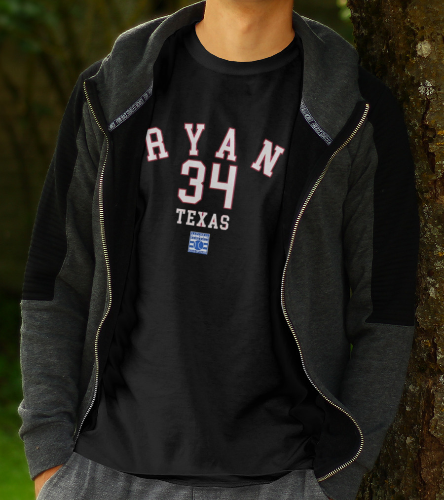 Texas Rangers Ryan 34 National Baseball Hall Of Fame T-Shirt