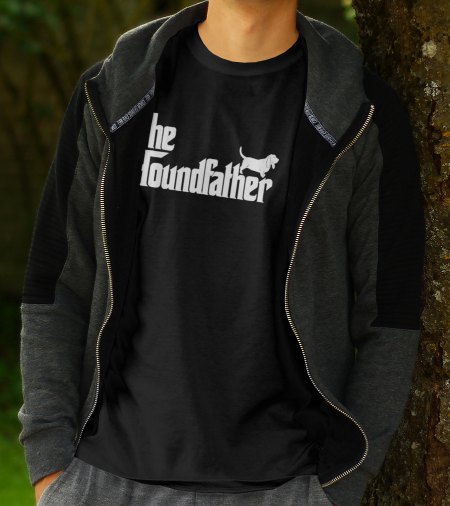 The Houndfather Basset Hound Iconic Movie Font T-Shirt