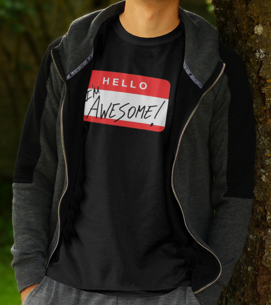 The Miz WWE Hello I'm Awesome Badge Стicker T-Shirt