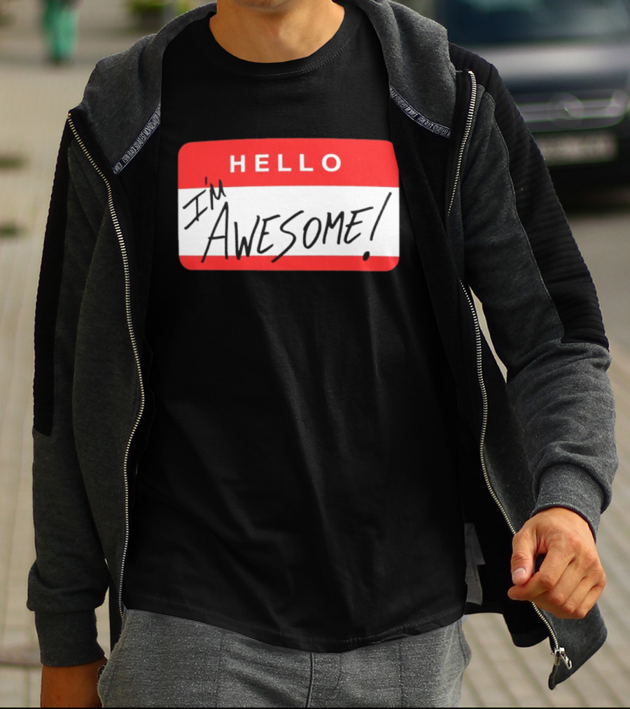 The Miz WWE Hello I'm Awesome Badge Стicker T-Shirt