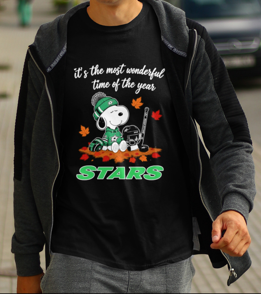 It's The Most Wonderful Time Of The Year Dallas Stars Snoopy Halloween 2026 T-Shirt