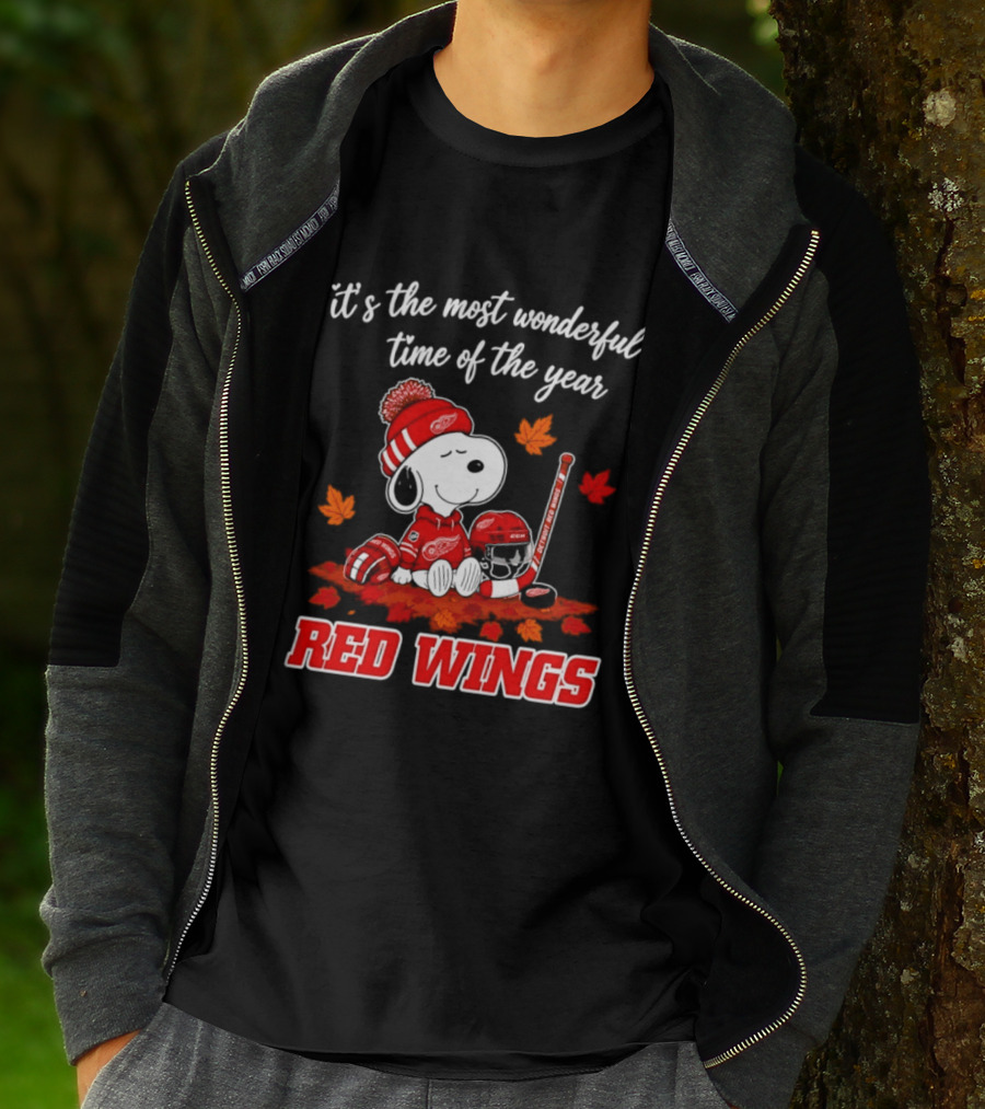 It's The Most Wonderful Time Of The Year Detroit Red Wings Snoopy Halloween 2026 T-Shirt