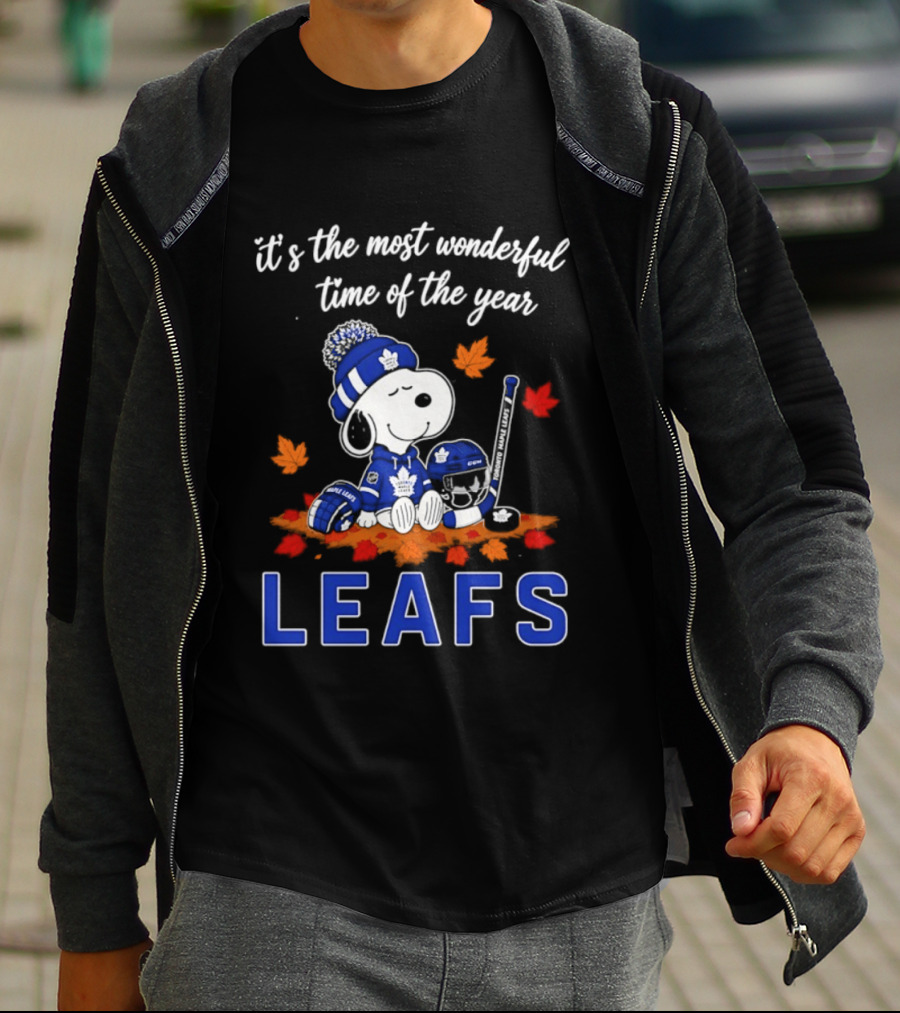 Toronto Maple Leafs Snoopy Halloween 2026 It's The Most Wonderful Time Of The Year Leafs T-Shirt