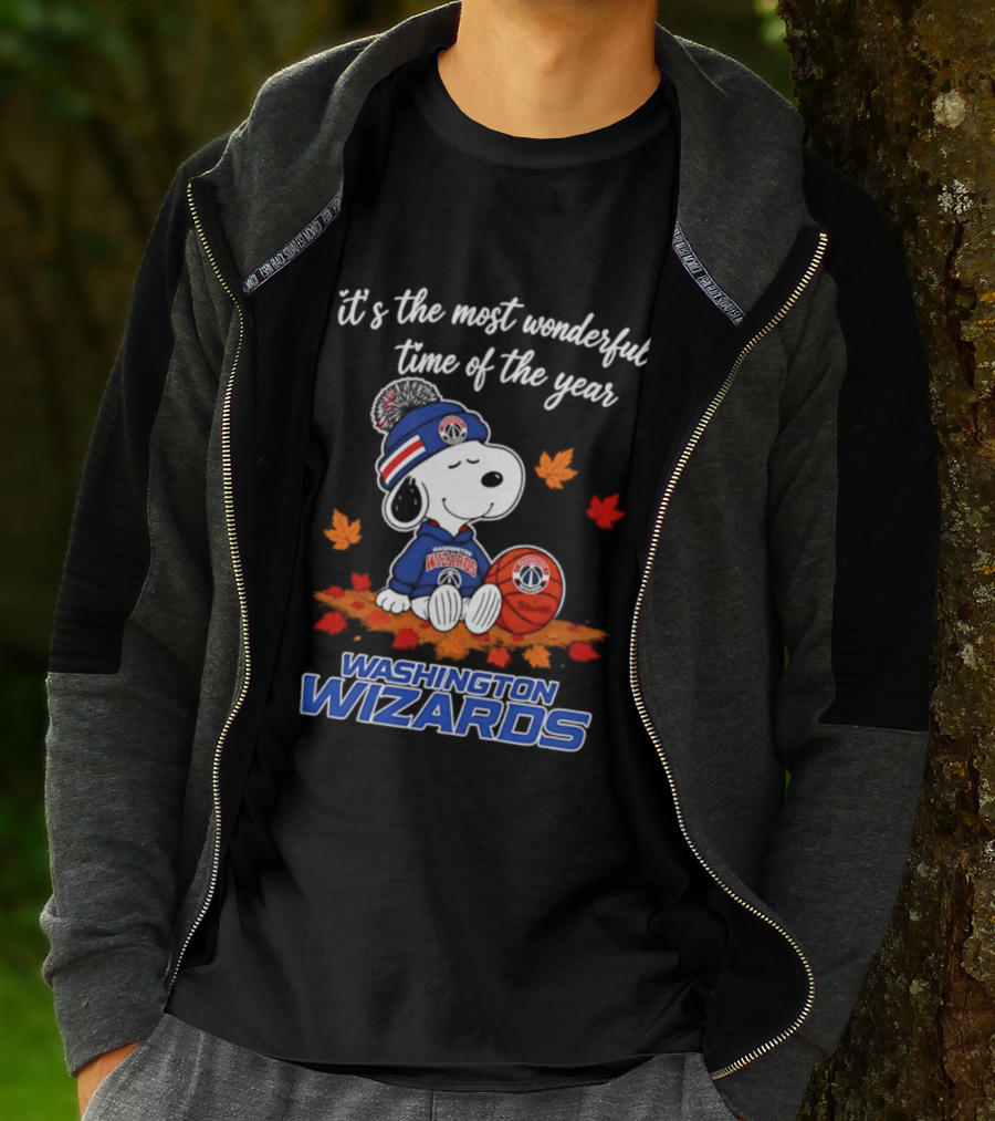 Washington Wizards Snoopy It's The Most Wonderful Time Of The Year Halloween 2026 T-Shirt
