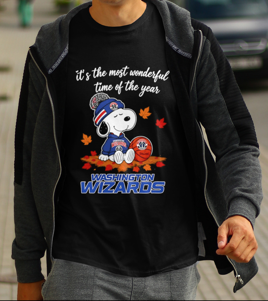 Washington Wizards Snoopy It's The Most Wonderful Time Of The Year Halloween 2026 T-Shirt