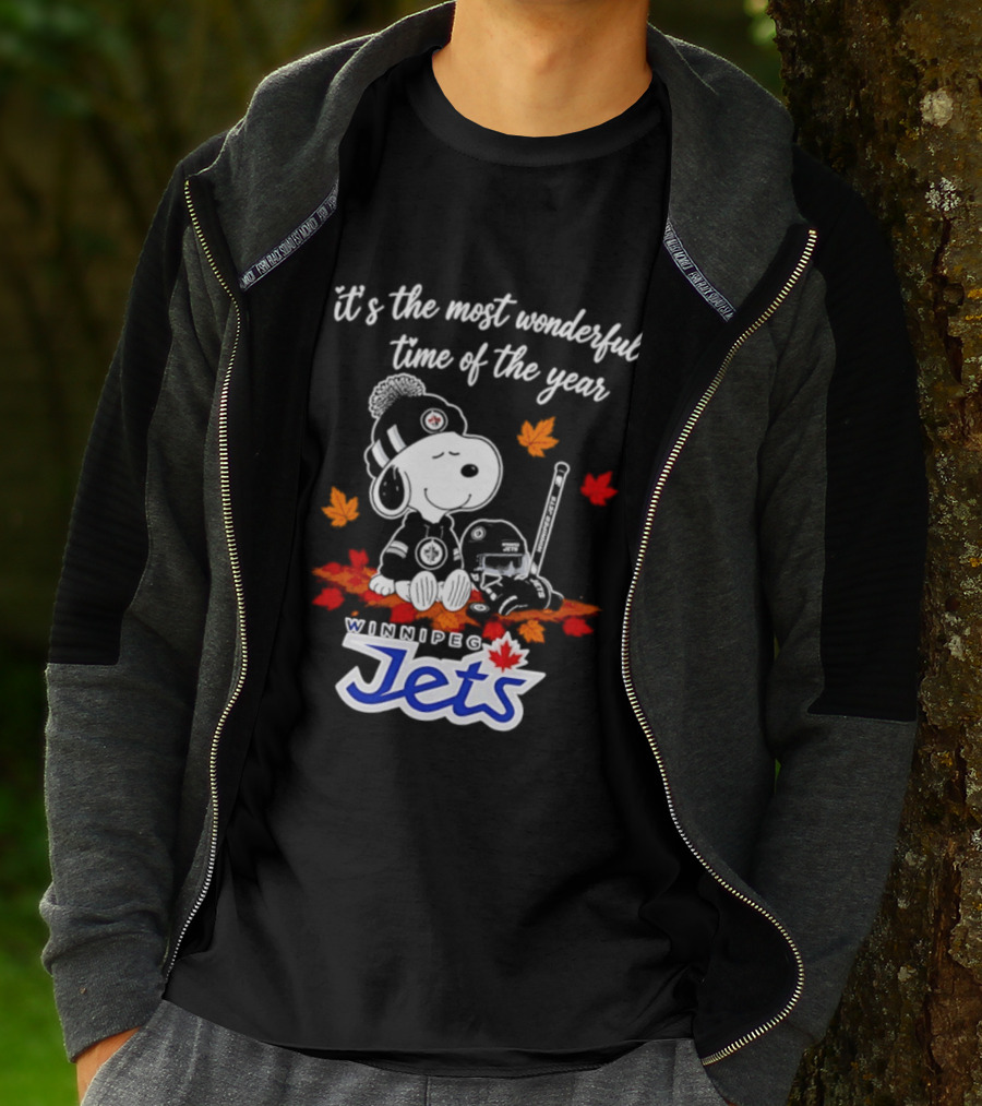 Winnipeg Jets Snoopy It's The Most Wonderful Time Of The Year 2026 T-Shirt