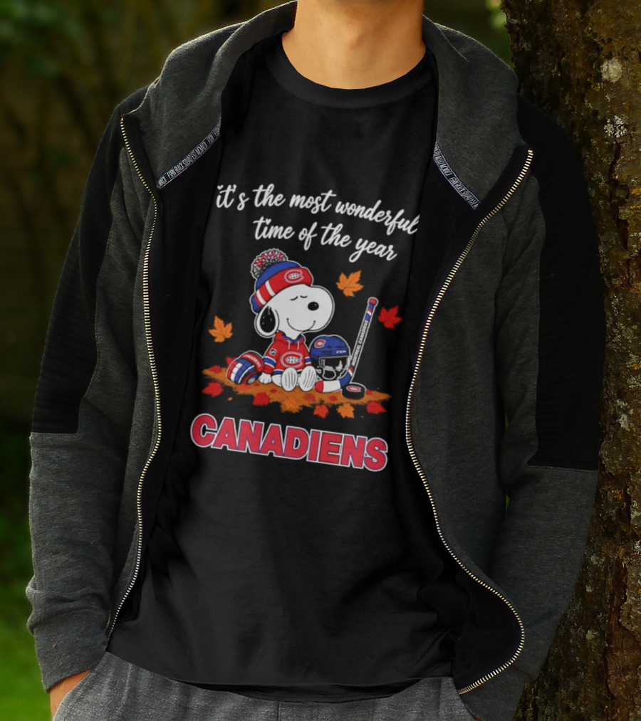 Canadiens Snoopy It's The Most Wonderful Time Of The Year Halloween 2026 T-Shirt