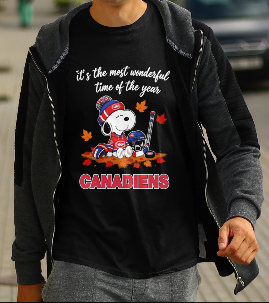 Canadiens Snoopy It's The Most Wonderful Time Of The Year Halloween 2026 T-Shirt