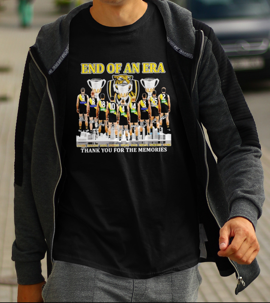 End Of An Era Richmond Tigers Thank You For The Memories T-Shirt