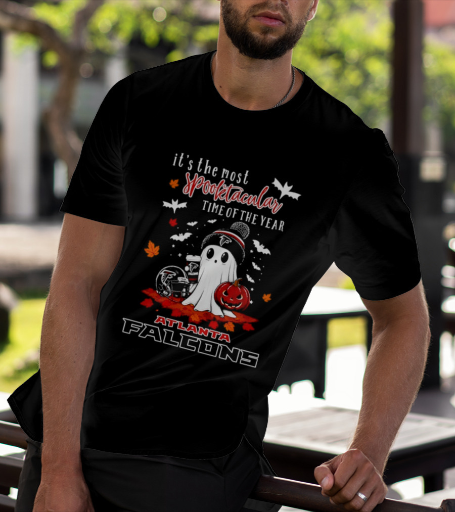 Atlanta Falcons Halloween Ghost 2026 It's The Most Spooktacular Time Of The Year T-Shirt
