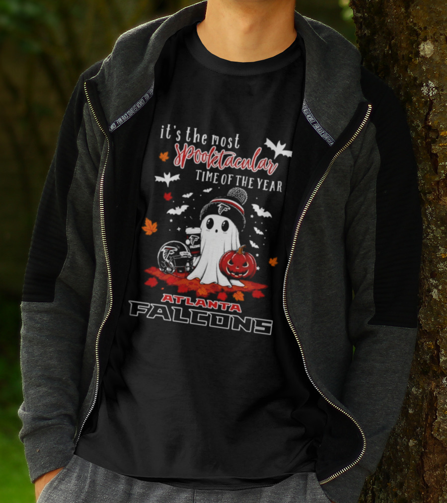 Atlanta Falcons Halloween Ghost 2026 It's The Most Spooktacular Time Of The Year T-Shirt