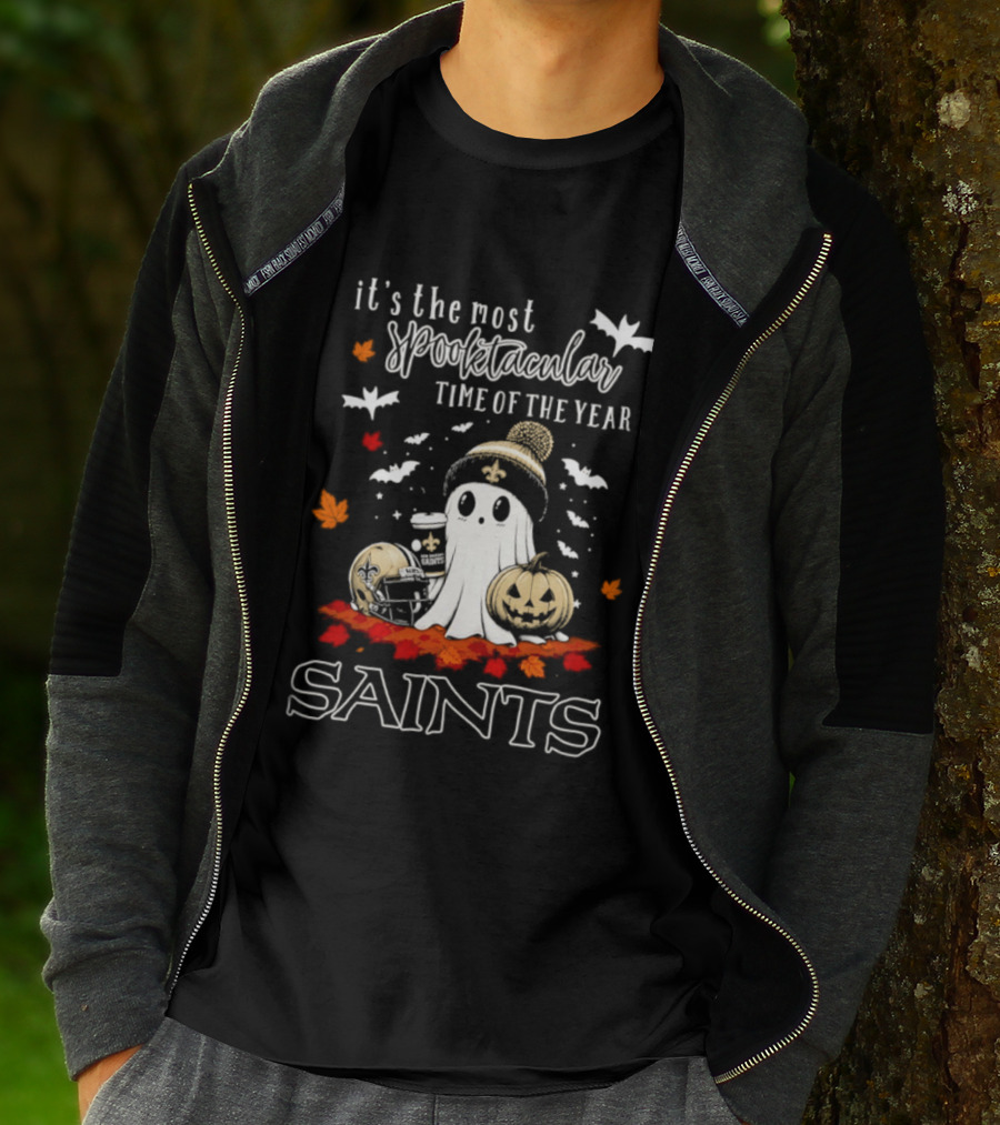 New Orleans Saints Halloween Ghost 2026 It's The Most Spooktacular Time Of The Year T-Shirt