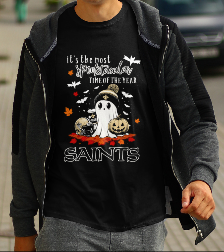 New Orleans Saints Halloween Ghost 2026 It's The Most Spooktacular Time Of The Year T-Shirt